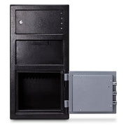 Mesa MFL2014E-OLK BLKGR 1 1/2 cu ft 2 Compartment Drop Safe w/ Electronic Lock
