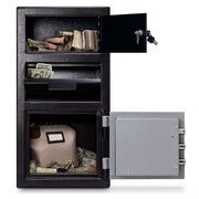Mesa MFL2014E-OLK BLKGR 1 1/2 cu ft 2 Compartment Drop Safe w/ Electronic Lock