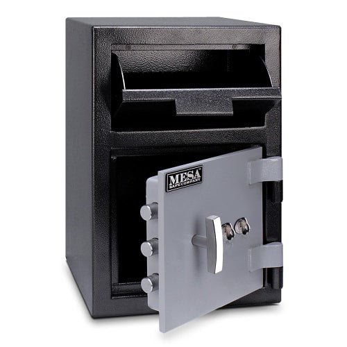 Mesa MFL2014K BLKGR .8 cu ft 1 Compartment Drop Safe w/ Key Lock