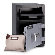 Mesa MFL2014K BLKGR .8 cu ft 1 Compartment Drop Safe w/ Key Lock