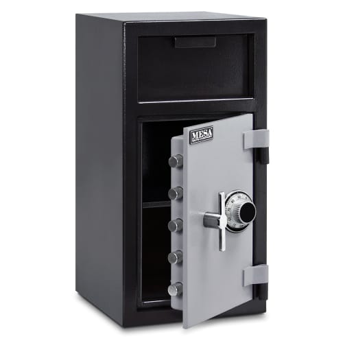 Mesa MFL2714C BLKGR 1.4 cu ft 1 Compartment Drop Safe w/ Combination Lock