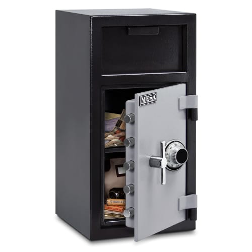 Mesa MFL2714C BLKGR 1.4 cu ft 1 Compartment Drop Safe w/ Combination Lock