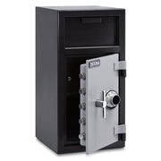 Mesa MFL2714C-ILK BLKGR 1.3 cu ft 2 Compartment Drop Safe w/ Combination Lock