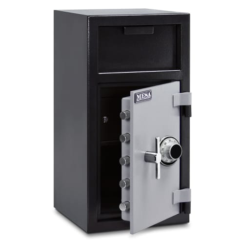 Mesa MFL2714C-ILK BLKGR 1.3 cu ft 2 Compartment Drop Safe w/ Combination Lock