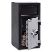 Mesa MFL2714C-ILK BLKGR 1.3 cu ft 2 Compartment Drop Safe w/ Combination Lock