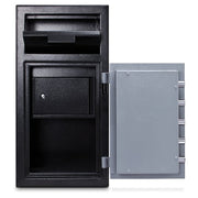 Mesa MFL2714C-ILK BLKGR 1.3 cu ft 2 Compartment Drop Safe w/ Combination Lock