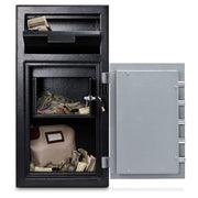 Mesa MFL2714C-ILK BLKGR 1.3 cu ft 2 Compartment Drop Safe w/ Combination Lock
