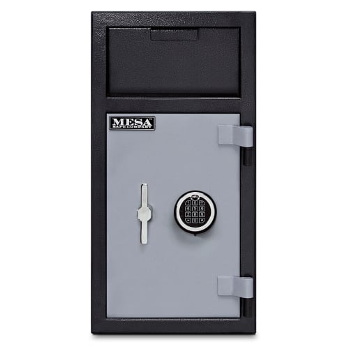 Mesa MFL2714E-ILK BLKGR 1.3 cu ft 2 Compartment Drop Safe w/ Electronic Lock