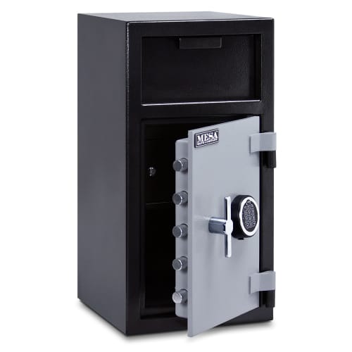 Mesa MFL2714E-ILK BLKGR 1.3 cu ft 2 Compartment Drop Safe w/ Electronic Lock