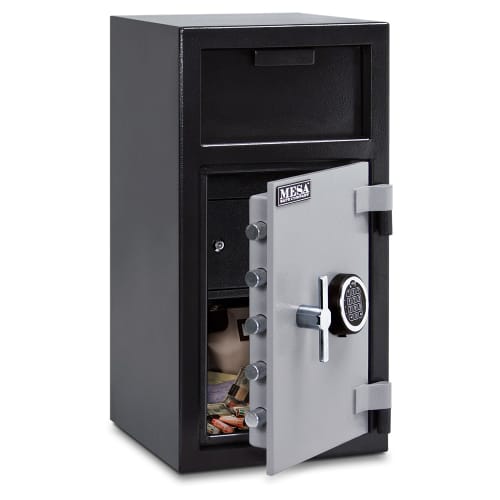 Mesa MFL2714E-ILK BLKGR 1.3 cu ft 2 Compartment Drop Safe w/ Electronic Lock