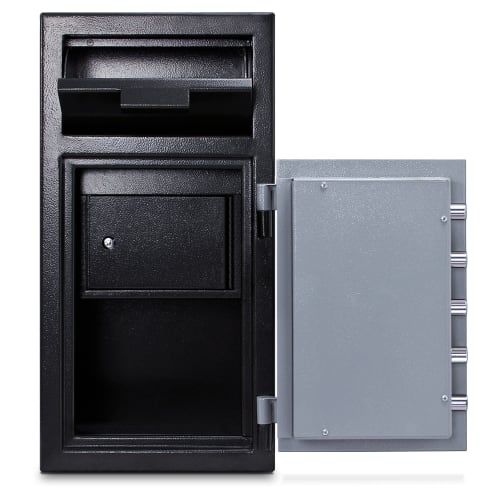 Mesa MFL2714E-ILK BLKGR 1.3 cu ft 2 Compartment Drop Safe w/ Electronic Lock
