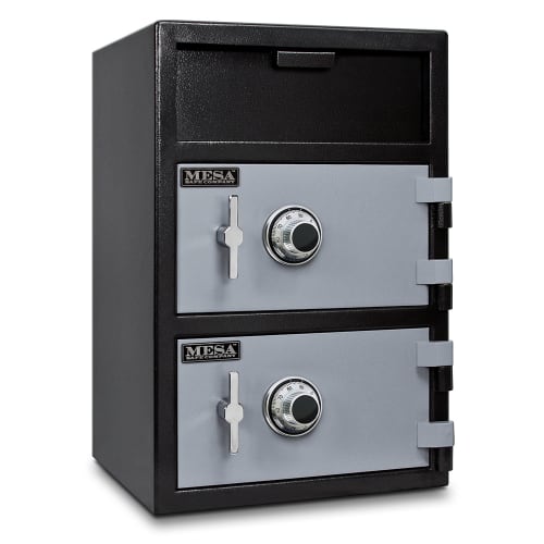 Mesa MFL3020CC BLKGR 3.6 cu ft 2 Compartment Drop Safe w/ Combination Lock