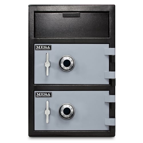 Mesa MFL3020CC BLKGR 3.6 cu ft 2 Compartment Drop Safe w/ Combination Lock