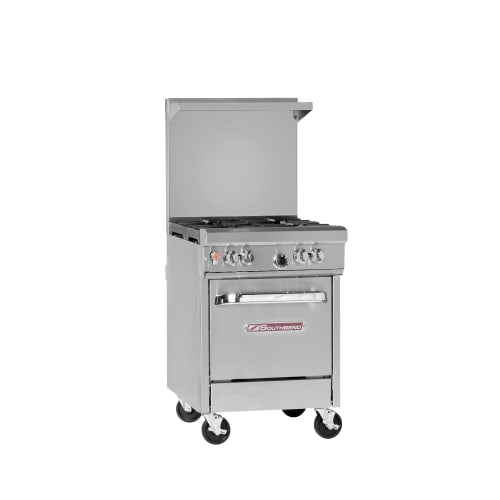 Southbend 4242E 24" 4 Burner Gas Range w/ Space Saver Oven, Natural Gas