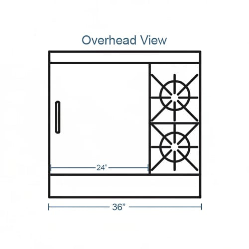 Southbend 4361A-2GL 36" 2 Burner Gas Range w/ Griddle & Convection Oven, Natural Gas