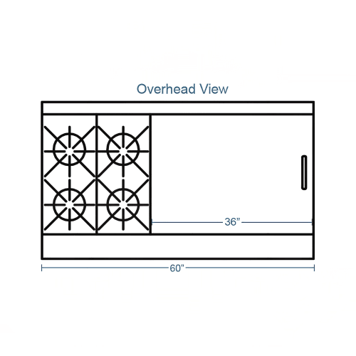 Southbend 4601DD-3GR 60" 4 Burner Gas Range w/ Griddle & (2) Standard Ovens, Natural Gas