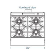 Southbend P36D-XX 36" 4 Burner Gas Range w/ Standard Oven, Liquid Propane