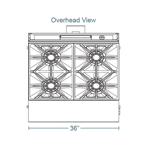 Southbend P36D-XX 36" 4 Burner Gas Range w/ Standard Oven, Liquid Propane