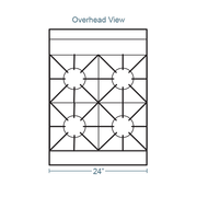 Southbend S24E 24" 4 Burner Gas Range w/ Space Saver Oven, Natural Gas