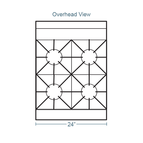 Southbend S24E 24" 4 Burner Gas Range w/ Space Saver Oven, Natural Gas