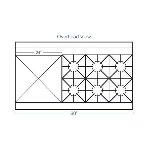 Southbend S60DD-2GL 60" 6 Burner Gas Range w/ Griddle & (2) Standard Ovens, Natural Gas