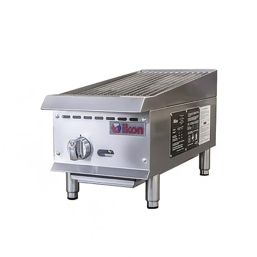 IKON IRB-12 12" Countertop Gas Charbroiler w/ Cast Iron Grates, Liquid Propane