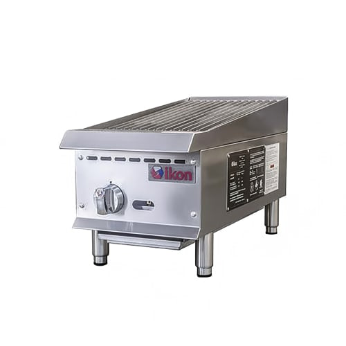 IKON IRB-12 12" Countertop Gas Charbroiler w/ Cast Iron Grates, Natural Gas