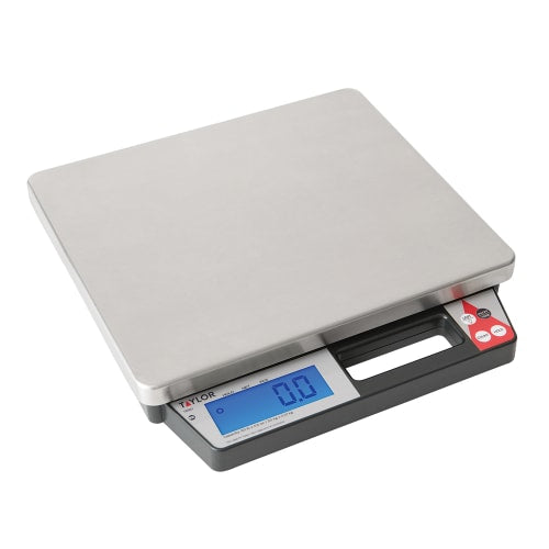 Taylor TE50 50 lb Digital Portion Control Scale - 13 1/2" x 11 1/2", Stainless Steel
