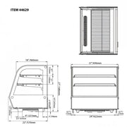 Omcan 27 2/5" Countertop Refrigerated Display Case - (3) Levels (44629)