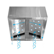 John Boos C2HB-42-2 42" Ventless Condensate Hood w/ Full Gutter, Stainless