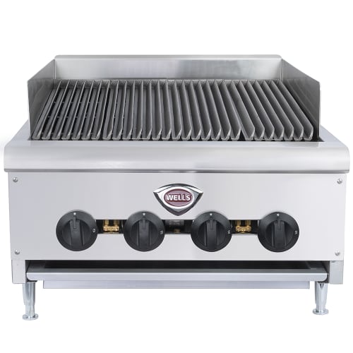 Wells HDCB-2430G-QS 24" Countertop Gas Charbroiler w/ Cast Iron Grates - 80,000 BTU, Convertible