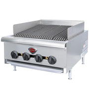 Wells HDCB-2430G-QS 24" Countertop Gas Charbroiler w/ Cast Iron Grates - 80,000 BTU, Convertible