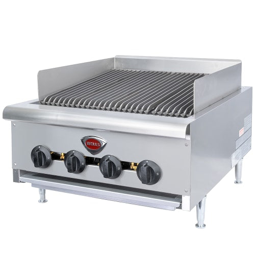Wells HDCB-2430G-QS 24" Countertop Gas Charbroiler w/ Cast Iron Grates - 80,000 BTU, Convertible