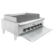 Wells HDCB-3630G-QS 36" Countertop Gas Charbroiler w/ Cast Iron Grates - 120,000 BTU, Convertible