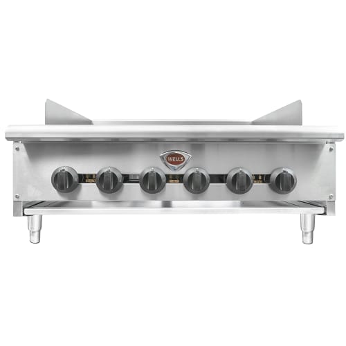 Wells HDCB-3630G-QS 36" Countertop Gas Charbroiler w/ Cast Iron Grates - 120,000 BTU, Convertible