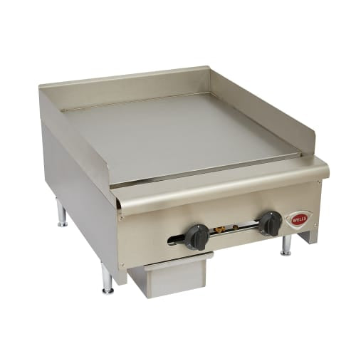 Wells HDG-2430G 24" Gas Griddle w/ Manual Controls - 3/4" Steel Plate, Convertible