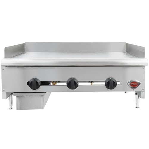 Wells HDG-3630G 36" Gas Griddle w/ Manual Controls - 3/4" Steel Plate, Convertible