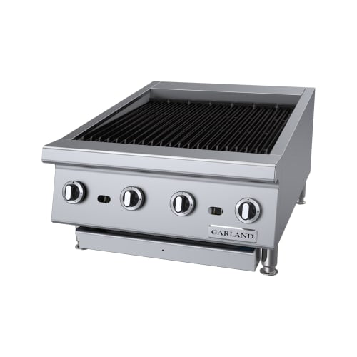 Garland GTBG24-NR24 24" Countertop Charbroiler, Non-Adjustable Cast Iron Grates, Natural Gas