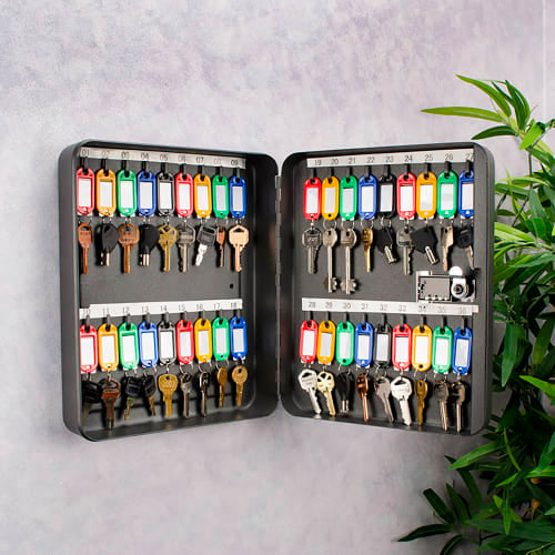 Barska 36 Key Cabinet w/ Combination Lock - Steel, Black (AX11820)