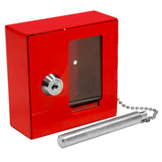 Barska Breakable Emergency Key Box with Attached Hammer - Steel, Red (AX11838)