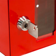 Barska Breakable Emergency Key Box with Attached Hammer - Steel, Red (AX11838)