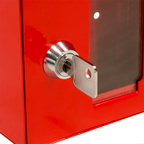 Barska Breakable Emergency Key Box with Attached Hammer - Steel, Red (AX11838)