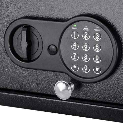 Barska 0.21 cu ft Top Open Safe w/ Keypad Lock - Steel, Black (AX12622)