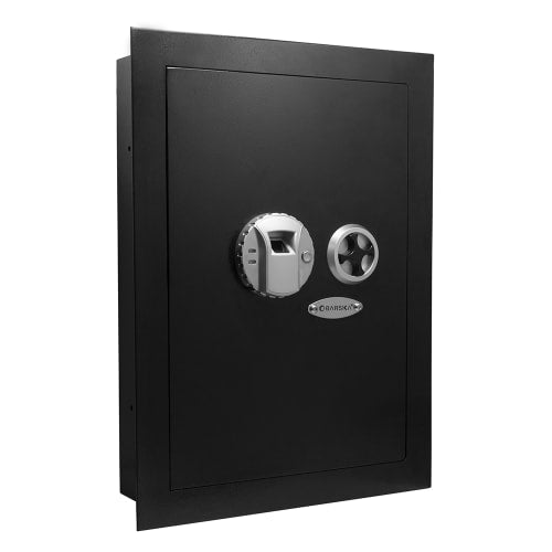 Barska 0.52 cu ft Biometric Wall Safe w/ Fingerprint Lock - Steel, Black (AX13034)