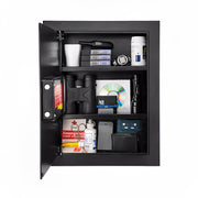 Barska 0.52 cu ft Biometric Wall Safe w/ Fingerprint Lock - Steel, Black (AX13034)