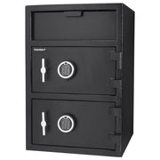 Barska Locker Depository Safe w/ Keypad Lock - (2) Compartments, Steel, Black (AX13312)