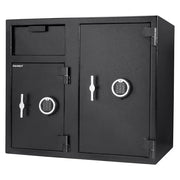 Barska Locker Depository Safe w/ Keypad Lock - (2) Compartments, Steel, Black (AX13316)