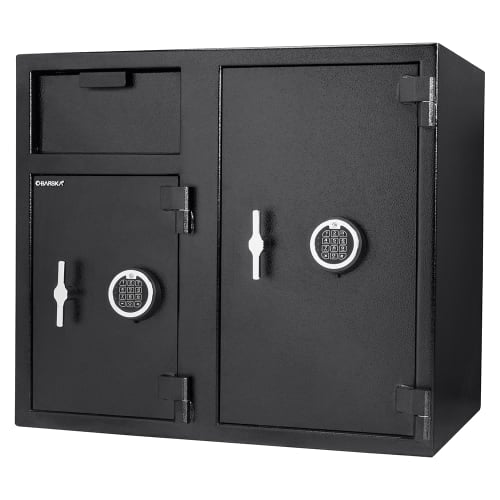Barska Locker Depository Safe w/ Keypad Lock - (2) Compartments, Steel, Black (AX13316)