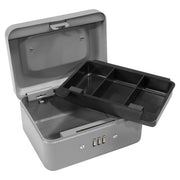 Barska Cash Box w/ Combination Lock - (3) Compartment Tray, Steel, Gray (CB11782)