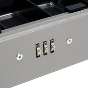 Barska Cash Box w/ Combination Lock - (3) Compartment Tray, Steel, Gray (CB11782)